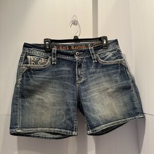 Rock Revival Jean Shorts Size 30 Faine Blue  easy short